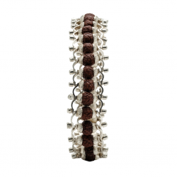 925 Silver Men's Bracelet with Multi Row Rudraksha -RG-2361
