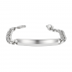 925 Silver CZ Mens Bracelet