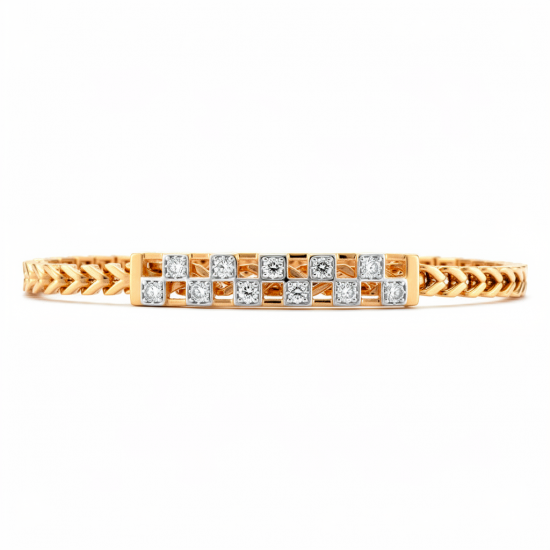 925 Rose Gold Men Bracelet