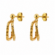 925 Silver Gold Plated Earrings RG-7843