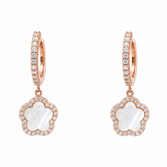 925 Silver Rose Gold Plated Earrings RG-7862
