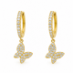 925 Silver Rose Gold Plated Butterfly Earrings RG-7869