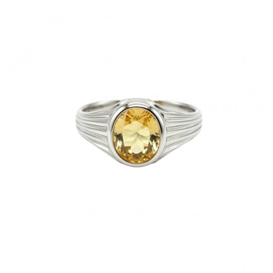 RG-7756 Color Stone 925 Silver Mens Ring