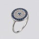 RG -7573 925 Silver Women Blue Color Stone Silver Ring