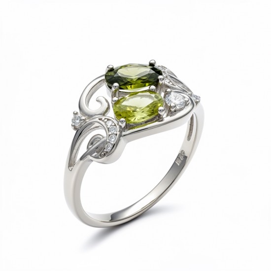 RG -7664 925 Silver Women Color Stone Silver Ring