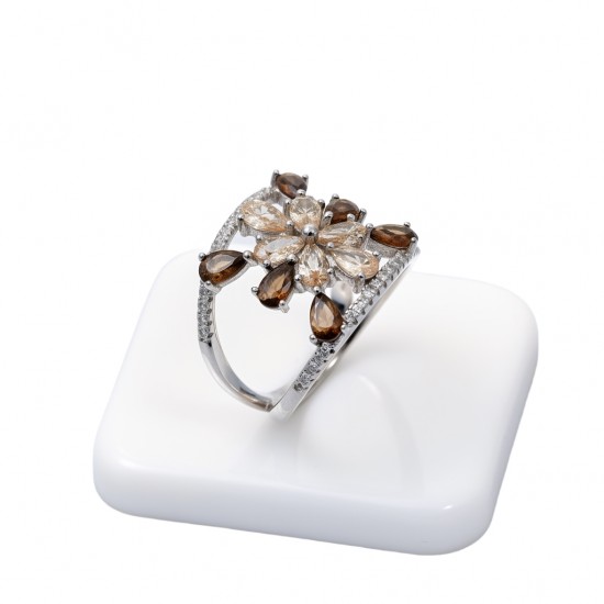 RG -7620 925 Silver Women Color Stone Silver Ring