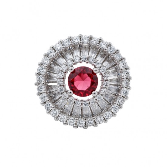 RG -7674 925 Silver Women Color Stone Silver Ring