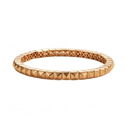 925 Silver Rose Gold Plated Women's Kada with Geometric Pyramid Links -RG-8042