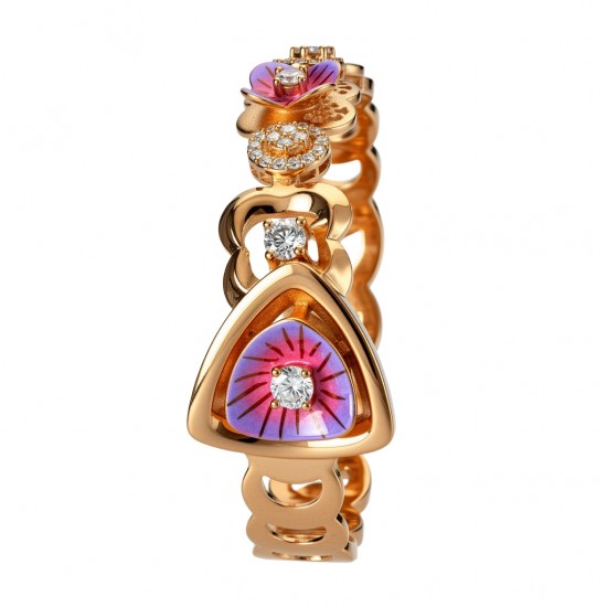 RG-8053 Designer Rose Gold Silver Kada