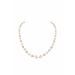 925 Silver Tri-Tone Textured Bead Chain/Mala - RG-2261