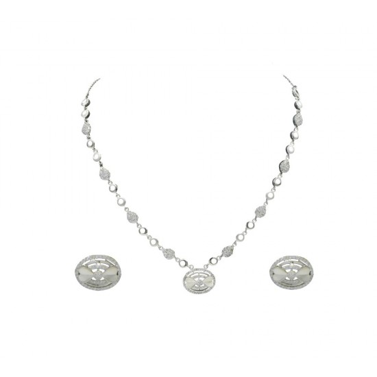 buy 925 silver necklace set EJ3272-74 online from www.existenciajewels.in