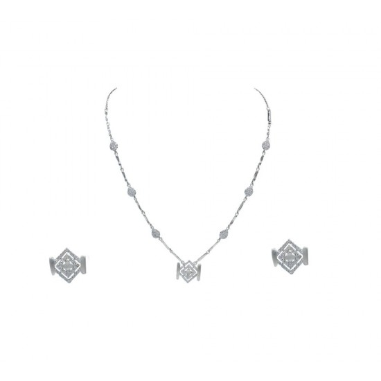 buy 925 silver necklace set EJ3272-74 online from www.existenciajewels.in