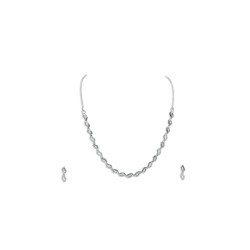 Existencia 925 Silver Curve Necklace set EJ-3328-31