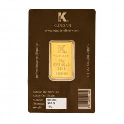 Kundan 10 gram Kalpataru Tree Gold Bar 24 karat in 999.9 Purity