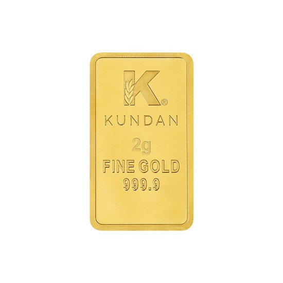 Kundan 2 gram Kalpataru Tree Gold Bar 24 karat in 999.9 Purity