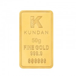 Kundan 50 gram Kalpataru Tree Gold Bar 24 karat in 999.9 Purity