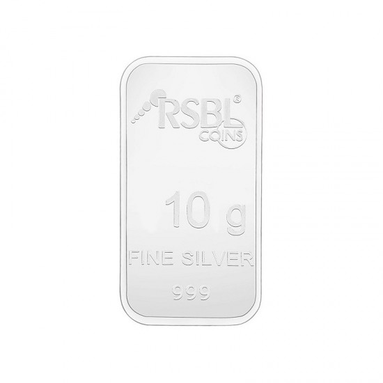 RSBL 10 gram Silver Bar in 999 purity / fineness