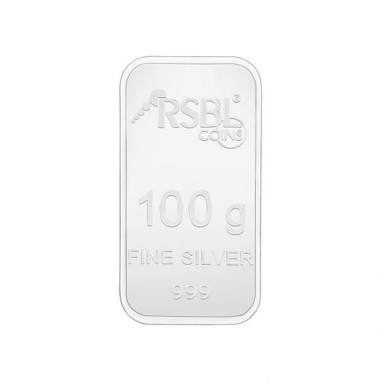 RSBL 100 gram Silver Bar in 999 purity / fineness
