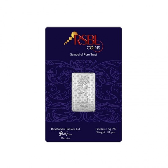 RSBL 20 gram Silver Bar in 999 purity / fineness