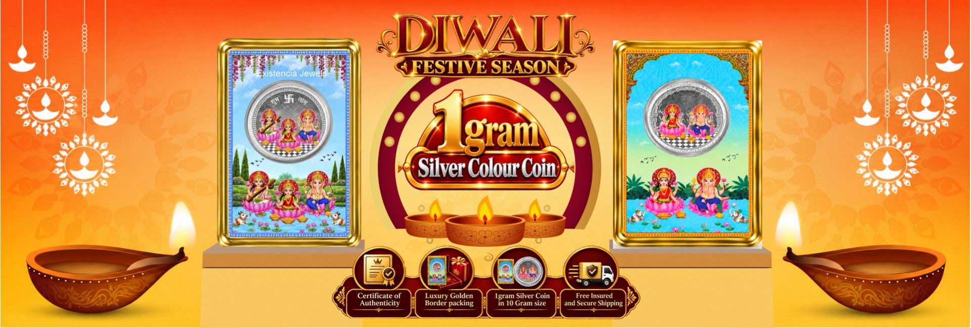 buy 1 gram silver coolour coin | existencia jewels