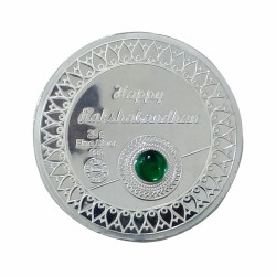 Raksha Bandhan 20g Silver Color Round Coin D-1 in 999 Purity / Fineness