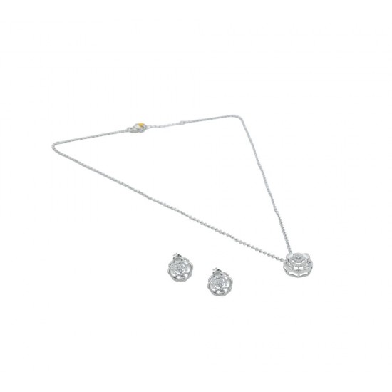 buy 925 silver necklace set EJ-3301-02 online from www.existenciajewels.in