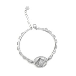 Existencia 925 Silver Round-Square Design Bracelet EJ-2562-67