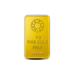 MMTC-PAMP 5 gram Lotus Engraved Gold Bar in 999.9 Purity / Fineness by Existencia Jewels