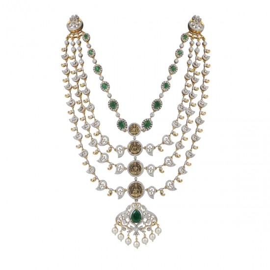 RG-2221 luxury silver necklace set