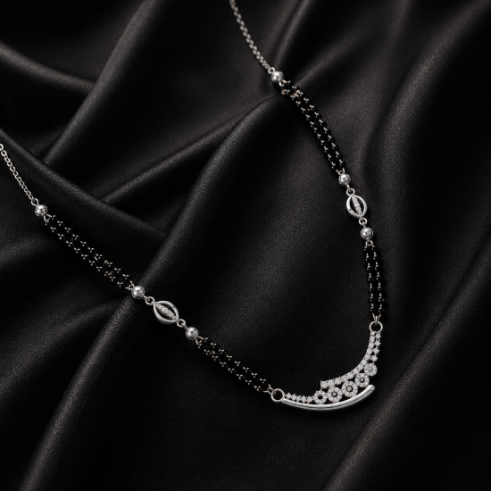 RG-2399 luxury silver mala chain jewellery