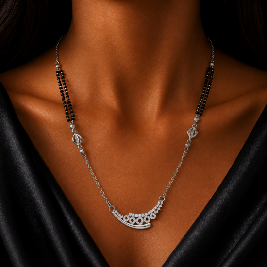 RG-2399 luxury silver mala chain jewellery