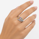 RG -7567 925 Silver Women Multi Color Stone Silver Ring