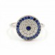 RG -7573 925 Silver Women Blue Color Stone Silver Ring
