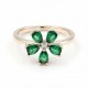 RG -7585 925 Silver Women Green Color Stone Silver Ring