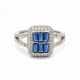 RG -7595 925 Silver Women Blue Stone Silver Ring