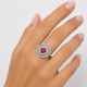 RG -7674 925 Silver Women Color Stone Silver Ring