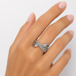 925 Silver Infinity Diamond Women Ring - RG-7749