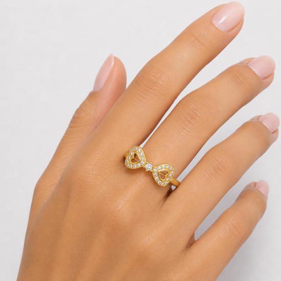 RG -7693G 925 Silver Women Gold Plated Silver Ring