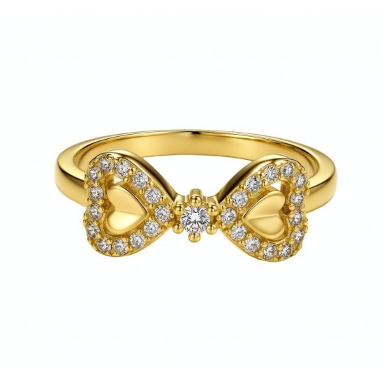 RG -7693G 925 Silver Women Gold Plated Silver Ring