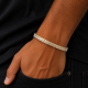 925 Silver Two Tone Mens Bracelet