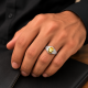 RG-7756 Color Stone 925 Silver Mens Ring