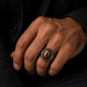 RG-7783 Fancy 925 Silver Mens Ring
