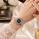 925 Silver Black Dial Adjustable Women Watch RG-7976