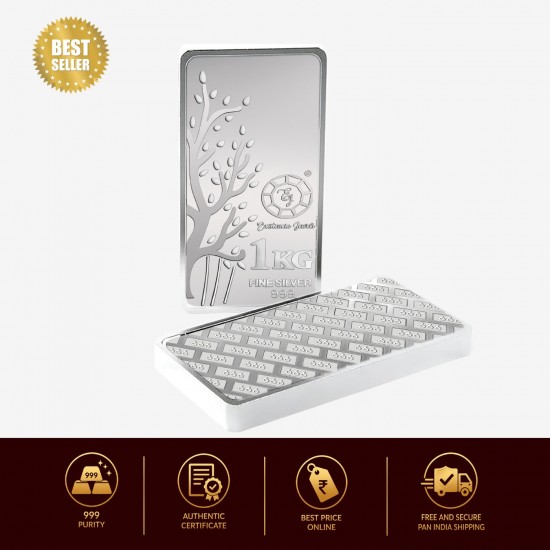 existencia jewels 1 kg Silver Bar in 999 purity-fineness