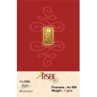 RSBL 1 gram Gold Bar in 999 fineness 24kt purity