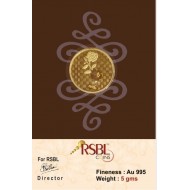 RSBL 5 gram Gold Coin in 995 fineness 24kt purity