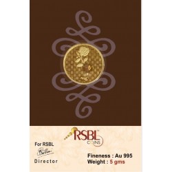 RSBL 5 gram Gold Coin in 995 fineness 24kt purity